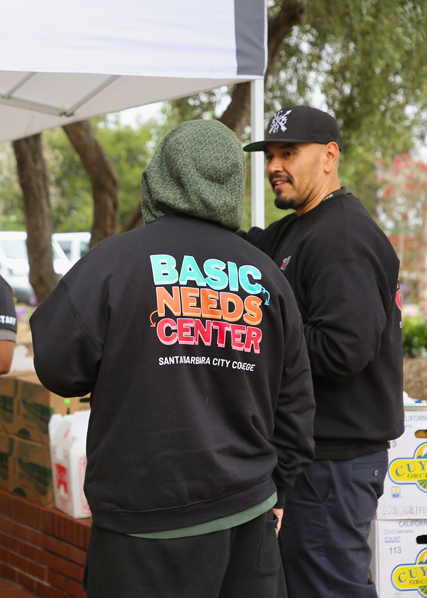 Workers at an event
