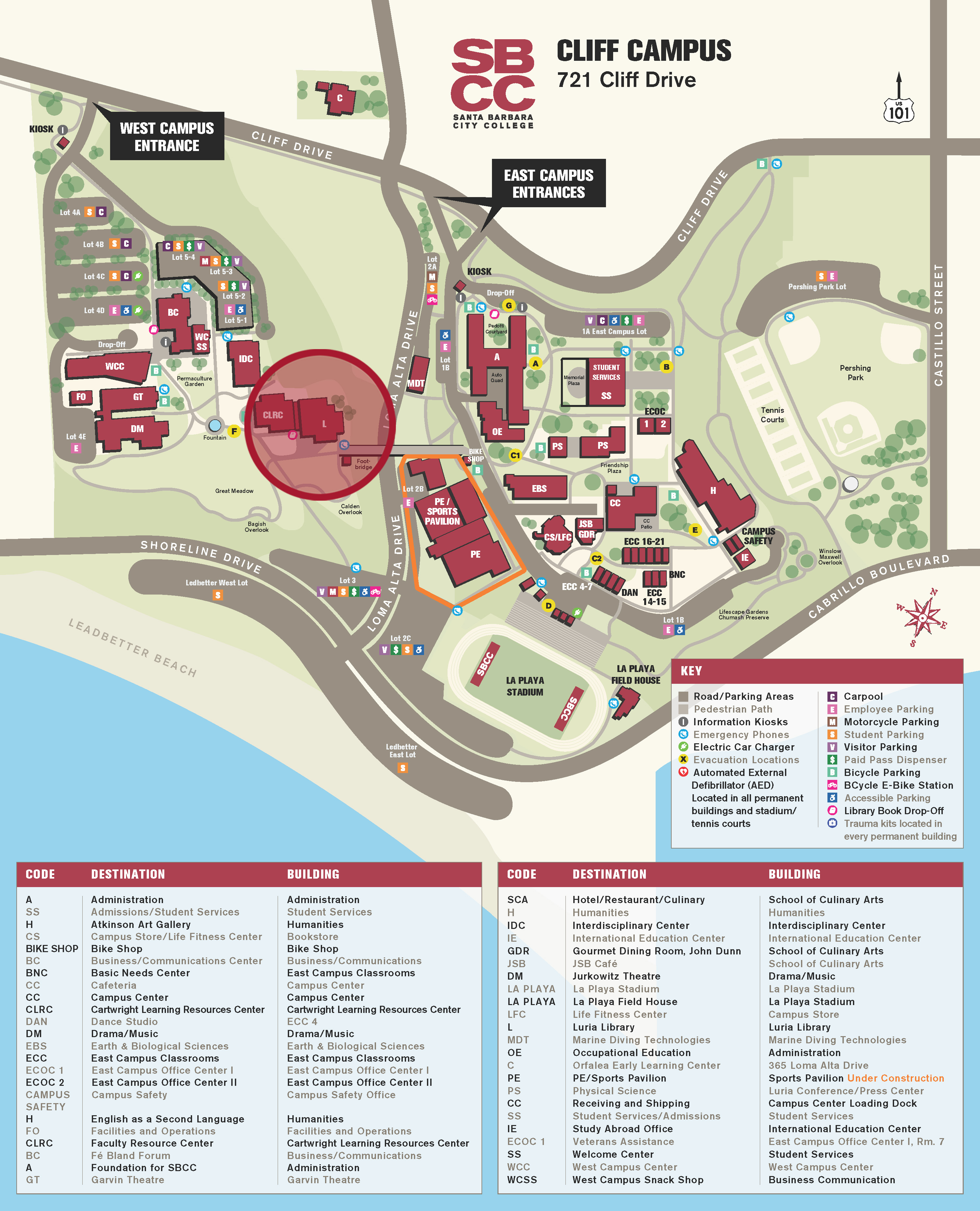 Luria Library Location