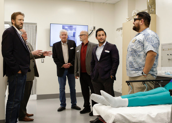 SBCC Trustees and City Council members touring the new Radiography Lab