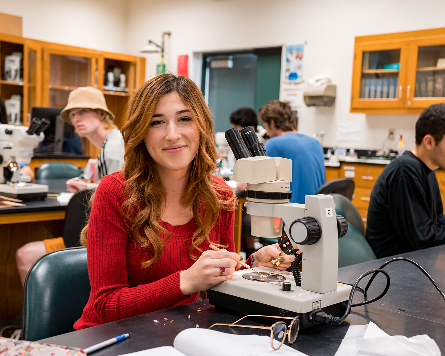 Student working in Plant Lab